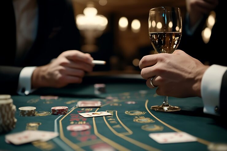 Live Domino QQ hand in progress with betting controls and timer
